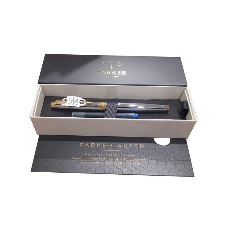 Parker Aster Shiny Chrome GT Fountain Pen