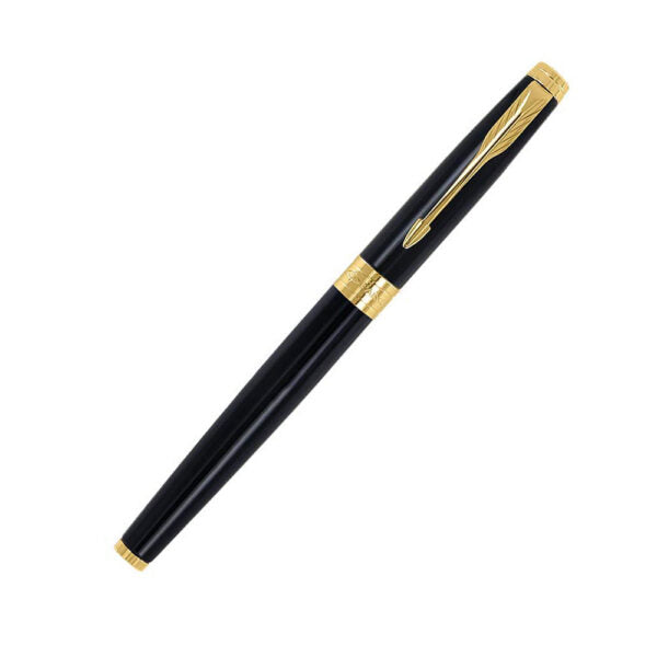 Parker Aster Laque Black GT Rollerball Pen with Card Holder