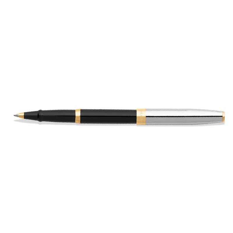 Sheaffer SAGARIS 9475 Gloss Black Barrel and Chrome Cap With Gold Trim Rollerball Pen