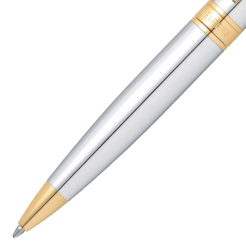 Sheaffer 9342 Gift 300 Bright Chrome with Gold Tone Trim Ballpoint Pen