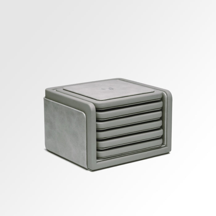 Unmet Desire Square Coasters Set - Set of Six - Moderno - Grey