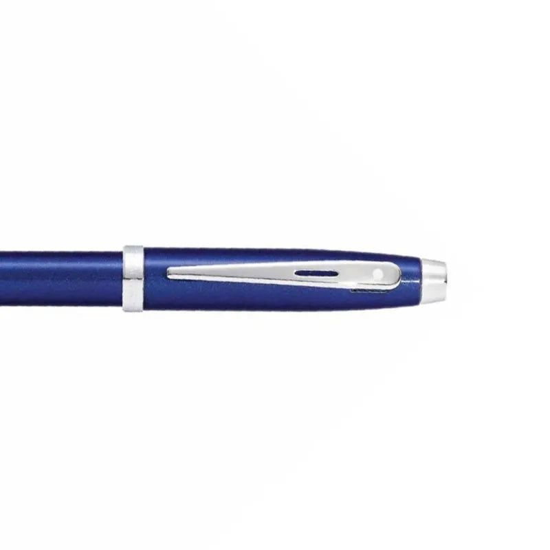 Sheaffer 9339 Gift 100 Glossy Blue with Chrome-Plated Trim Fountain Pen Medium Nib