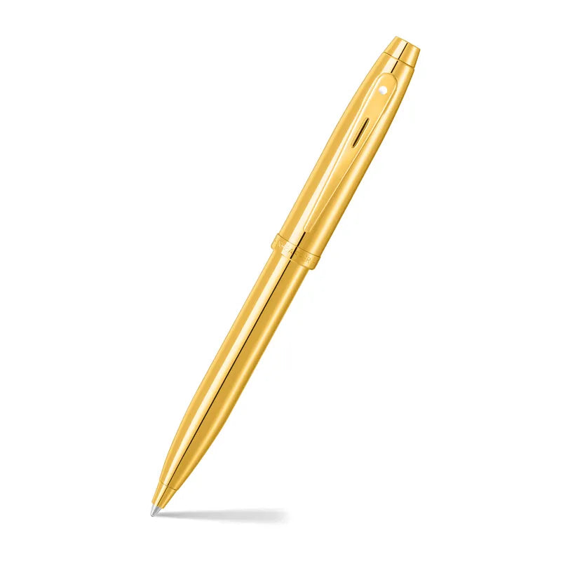 Sheaffer 100 9372 Glossy PVD Gold With PVD Gold Trim Ballpoint Pen