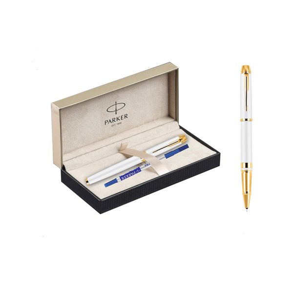 Parker Odyssey White Gold Trim Rollerball Pen
