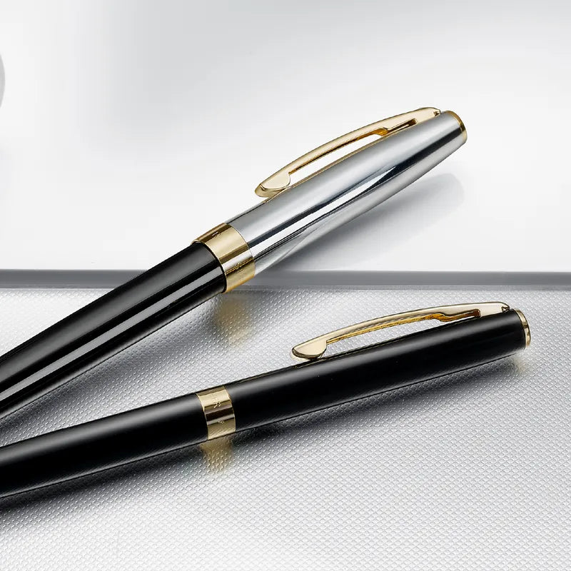 Sheaffer SAGARIS 9475 Gloss Black Barrel and Chrome With Gold Tone trim Cap Fountain Pen Medium Nib