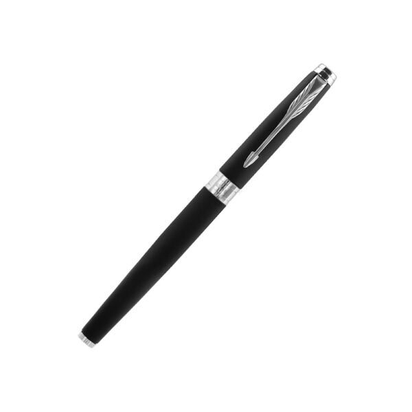 Parker Aster Matte Black CT Rollerball + Fountain Pen with Card Holder