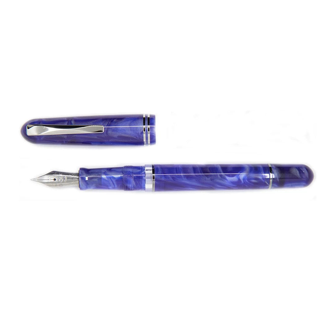 Gioia | Metis Fountain Pen | Blue Aesthetic Silver | Medium