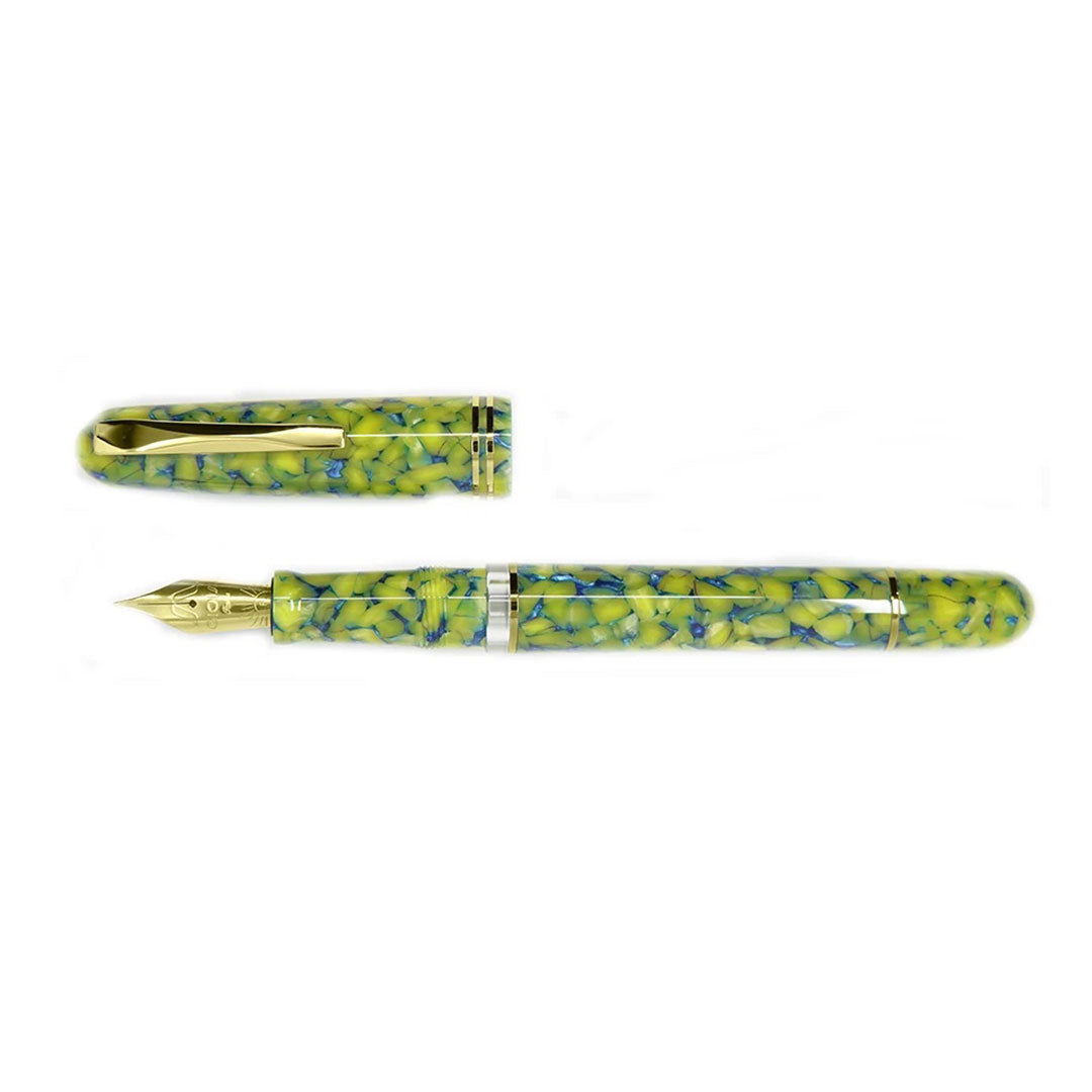 Gioia | Metis Fountain Pen | Colibri | Gold Trims | Stub Nib