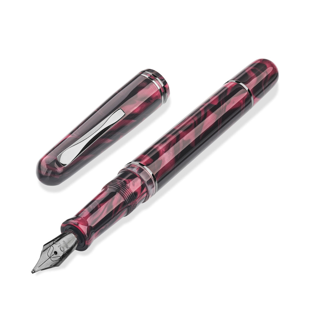 GIOIA | Metis Fountain Pen | Amaranto | Ruthenium Trims