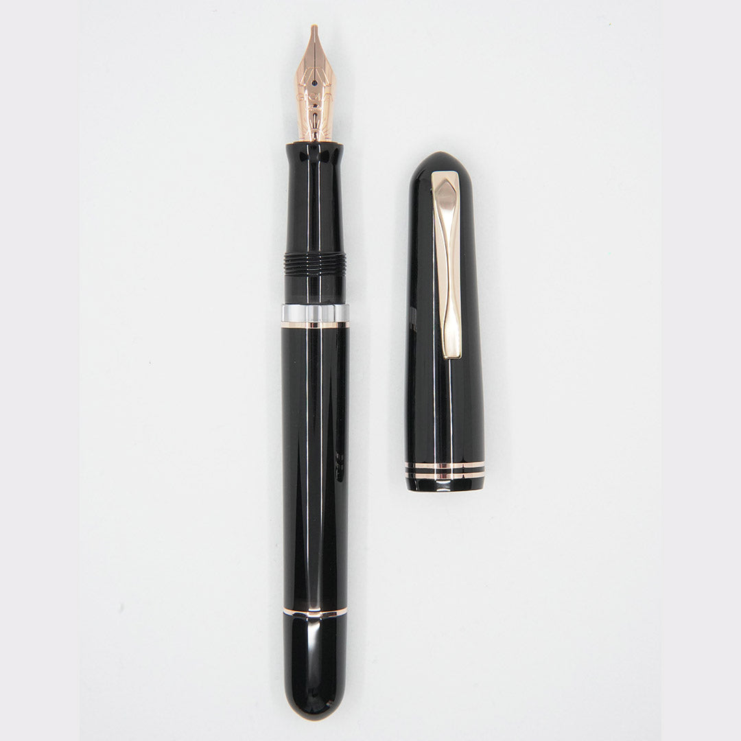 GIOIA | Metis | Fountain Pen | Classic | Black | Rose Gold Trims