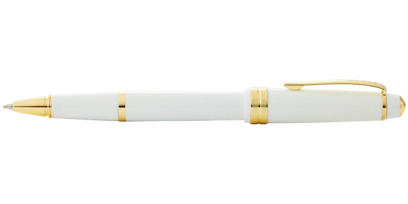 Cross AT0745-10 Bailey Light™ Polished White Resin and Gold Tone Rollerball Pen