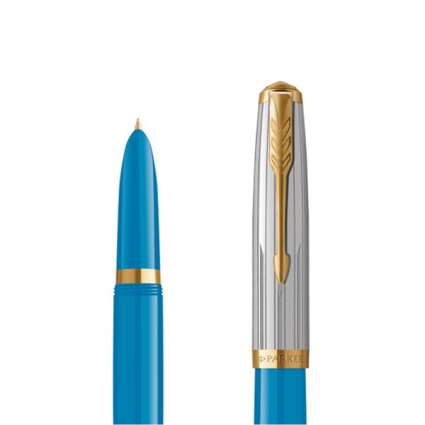 Parker 51 Turquoise GT Fountain Pen Fine Nib