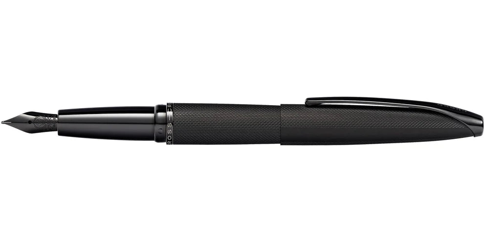Cross AT0886-41MS ATX® Brushed Black Stainless Steel Medium Nib Fountain Pen