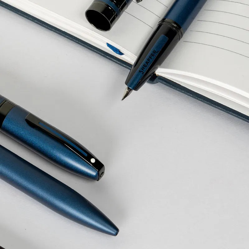 Sheaffer ICON 9110 Metalic Blue With Gloss Black PVD Trim Rollerball Pen
