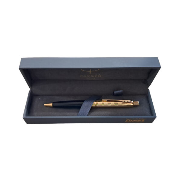 Parker Aster Black & Gold Deluxe Gold Trim Ballpoint Pen