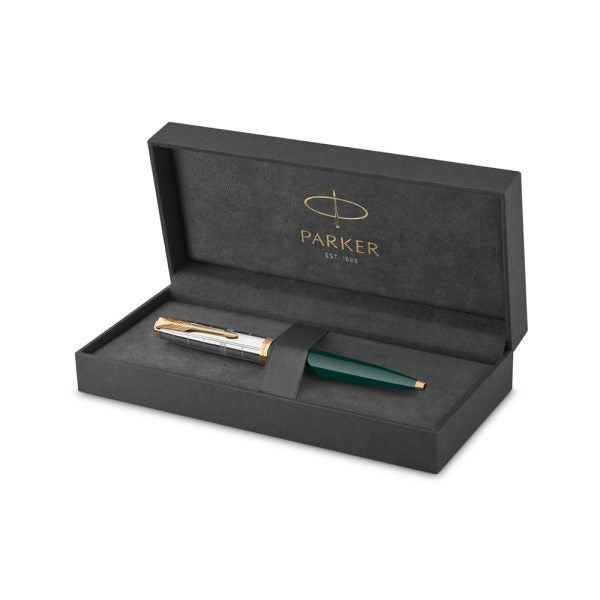 Parker 51 Forest Green Gold Trim Ballpoint Pen