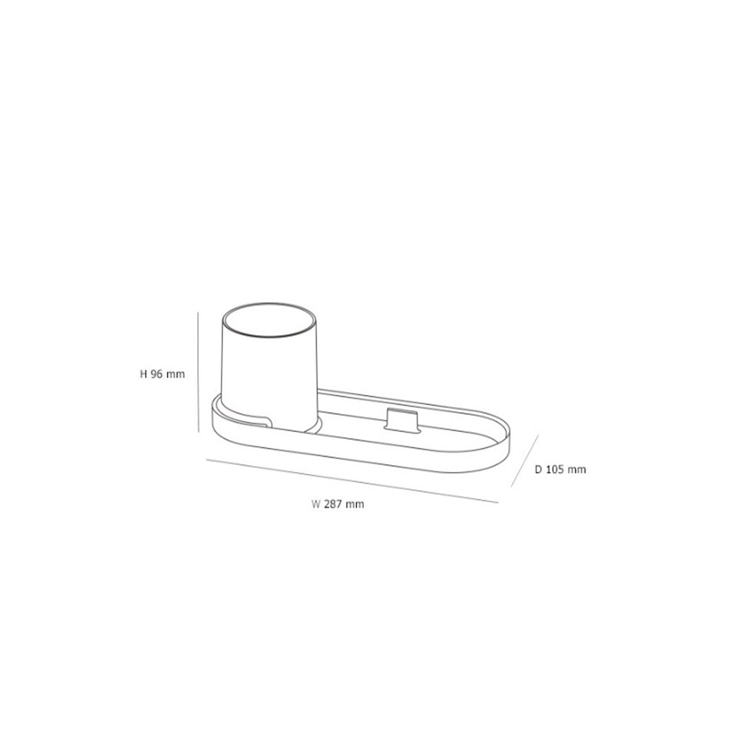 Litem | Pen Stand with Tray | Organizer | Ivory | Holder Tray