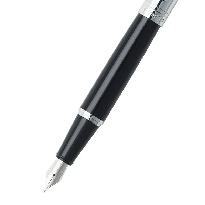 Sheaffer 9314 Gift 300 Glossy Black and Chrome with Chrome Trim Fountain Pen Medium Nib