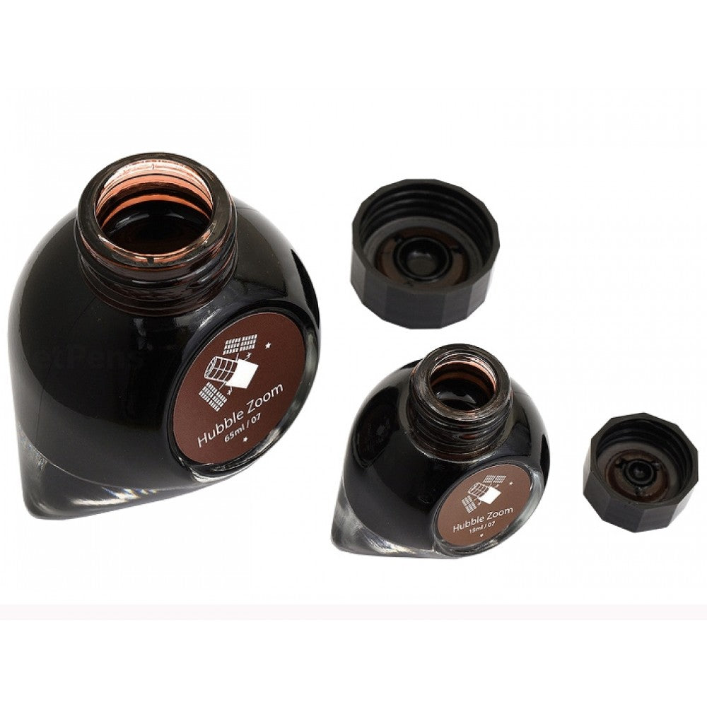 Colorverse | Spaceward Series | Season 1 | Fountain Pen Ink | Hubble Zoom | Brown | 65ml and 15ml | 2 Bottle Set - penpencilink