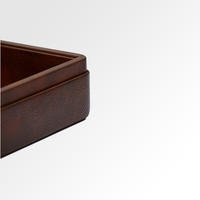 Unmet Desire A4 Paper Tray / Letter Tray | Faux Leather | Classic | Brown