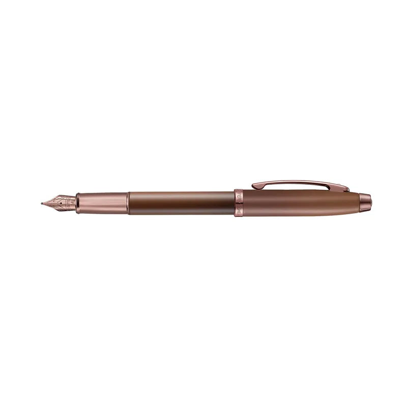 Sheaffer 100 9374 Coffee Edition Matt Brown with Regal Brown PVD Trims Fountain Pen Medium Nib