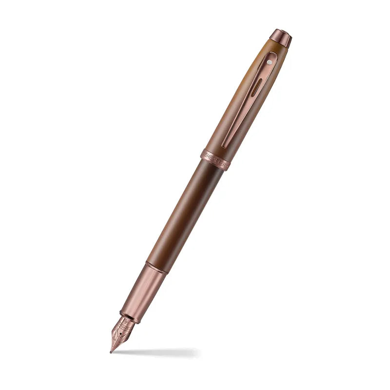 Sheaffer 100 9374 Coffee Edition Matt Brown with Regal Brown PVD Trims Fountain Pen Medium Nib