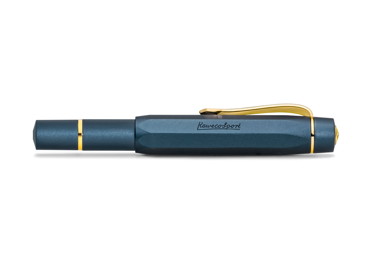 Kaweco PISTON SPORT AL Starter Set Navy/Gold