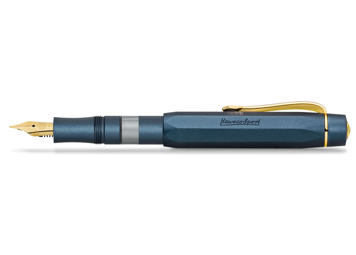 Kaweco PISTON SPORT AL Starter Set Navy/Gold