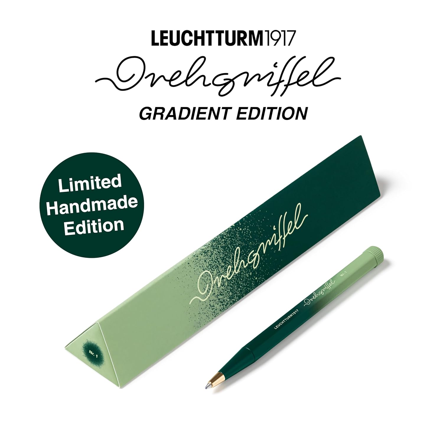 LEUCHTTRUM1917 | Gradient Edition | Ball Point Pen | Black Ink | Drehgriffel No. 1 | Forest Green/Sage - penpencilink