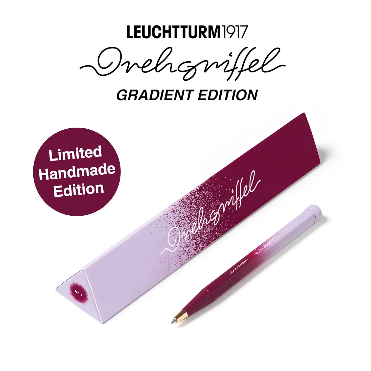 LEUCHTTRUM1917 | Gradient Edition | Ball Point Pen | Black Ink | Drehgriffel No. 1 | Port Red/Lilac - penpencilink
