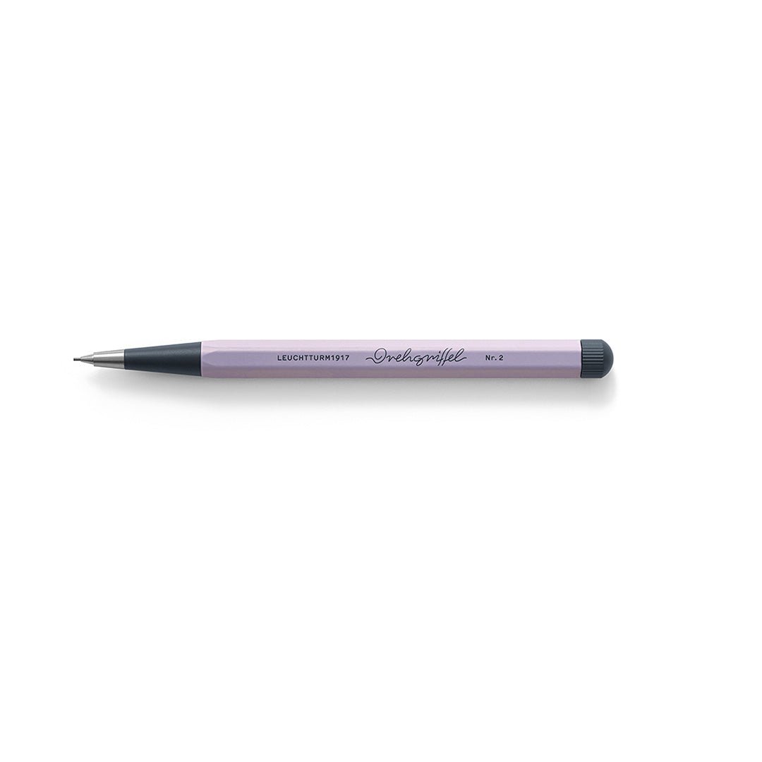 LEUCHTTURM1917 0.7mm Mechanical Clutch Pencil | Graphite HB Lead | Drehgriffel No. 2 | Lilac | Twist Mechanism - penpencilink