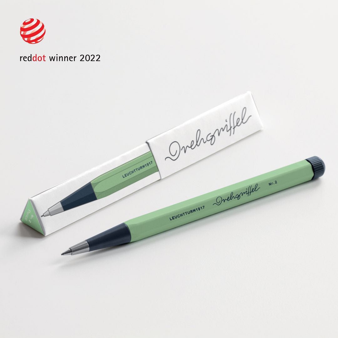 LEUCHTTURM1917 0.7mm Mechanical Clutch Pencil | Graphite HB Lead | Drehgriffel No. 2 | Sage Green | Twist Mechanism - penpencilink
