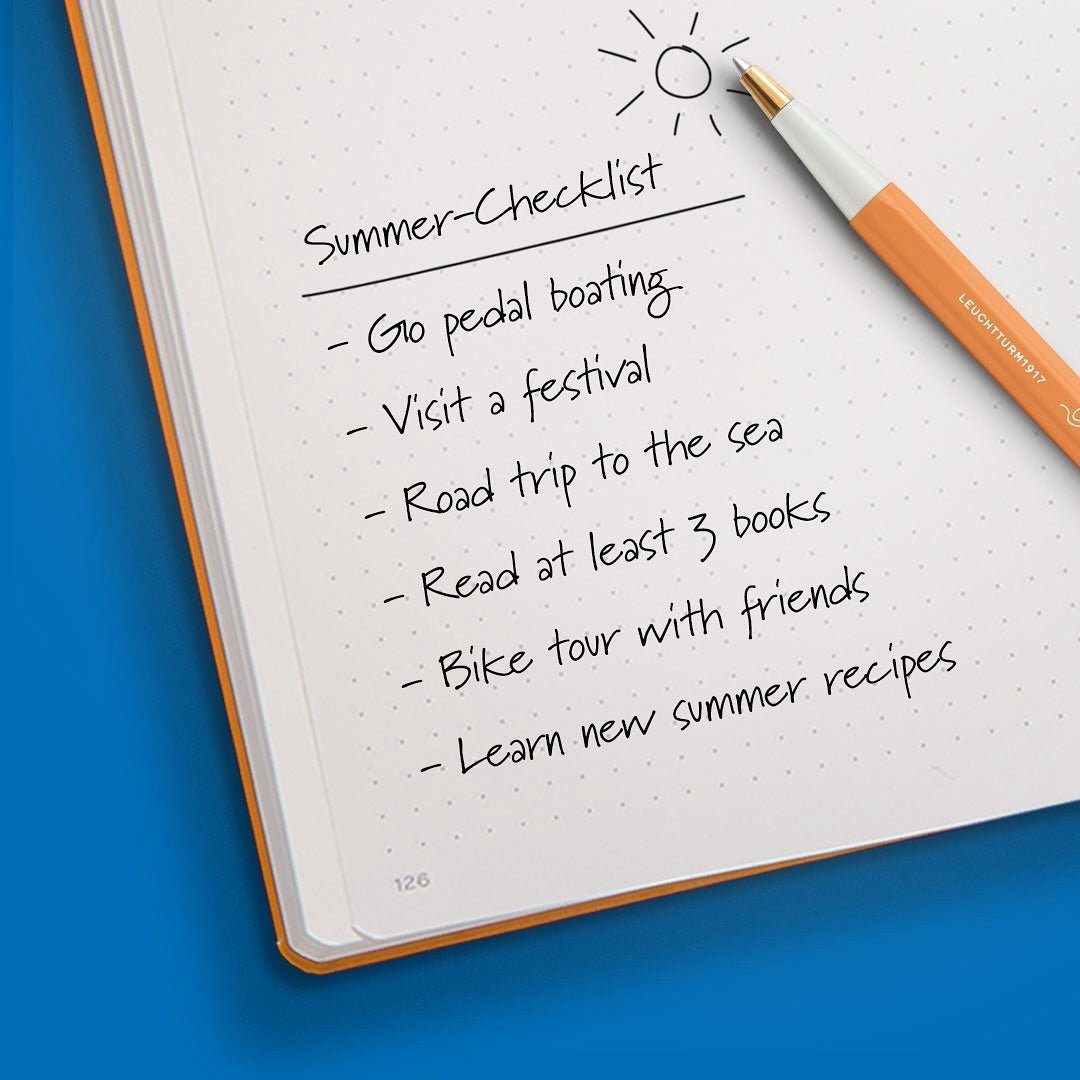 LEUCHTTURM1917 Ball Point Pen with Royal Blue Ink | Drehgriffel No. 1 | Rising Sun Orange | Twist Mechanism - penpencilink