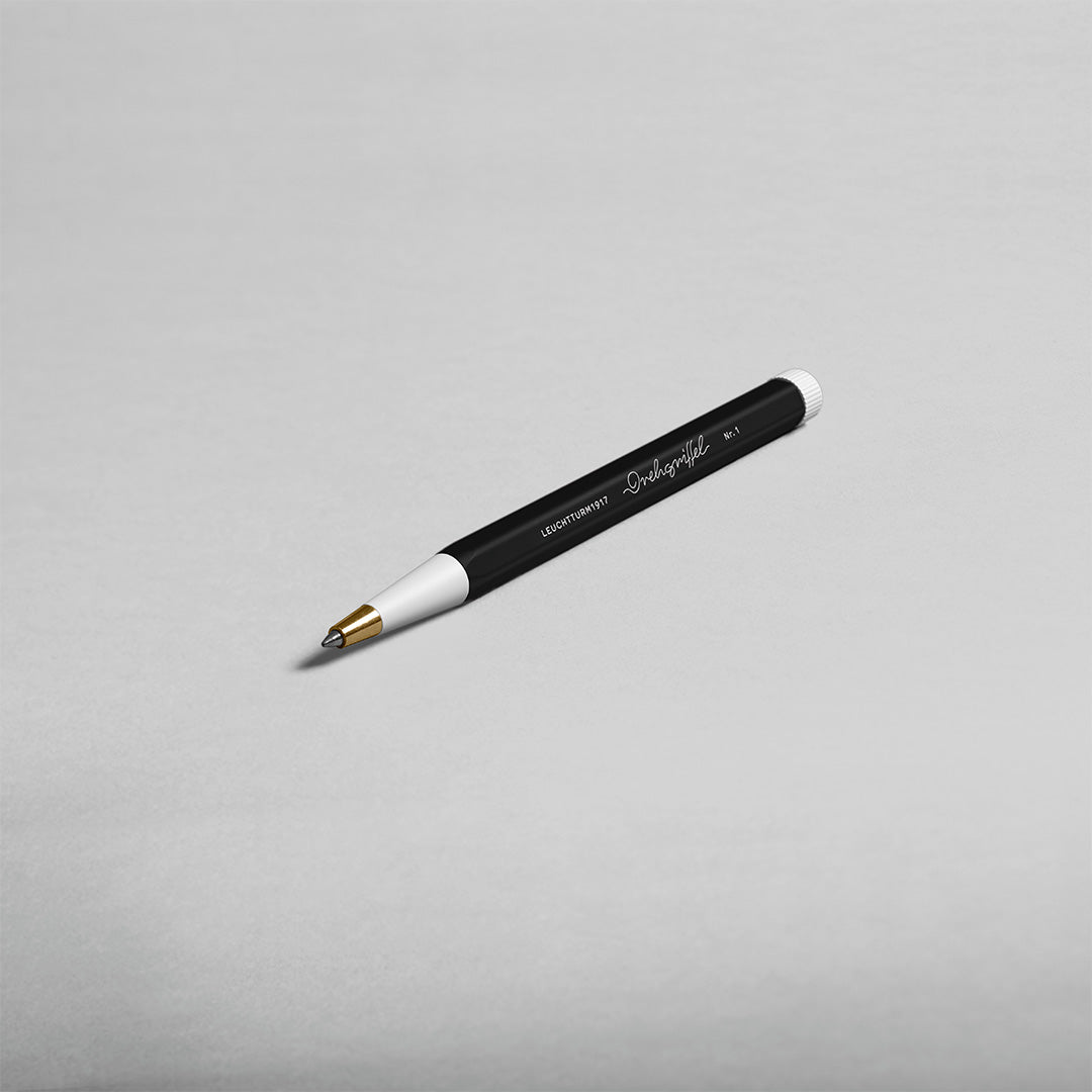 LEUCHTTURM1917 Gel Pen with Document Proof Black Ink | Drehgriffel No. 1 | Black | Twist Mechanism - penpencilink