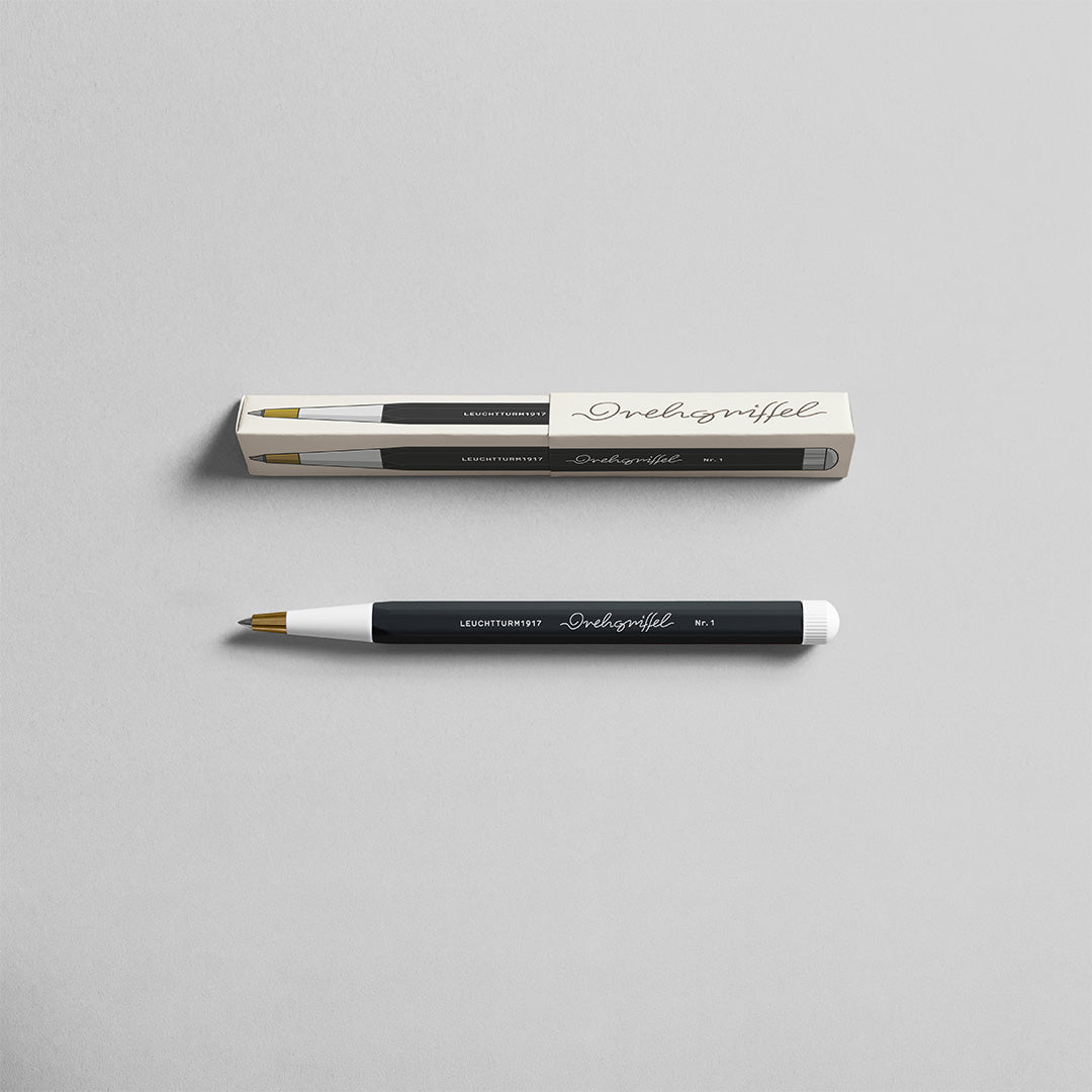 LEUCHTTURM1917 Gel Pen with Document Proof Black Ink | Drehgriffel No. 1 | Black | Twist Mechanism - penpencilink