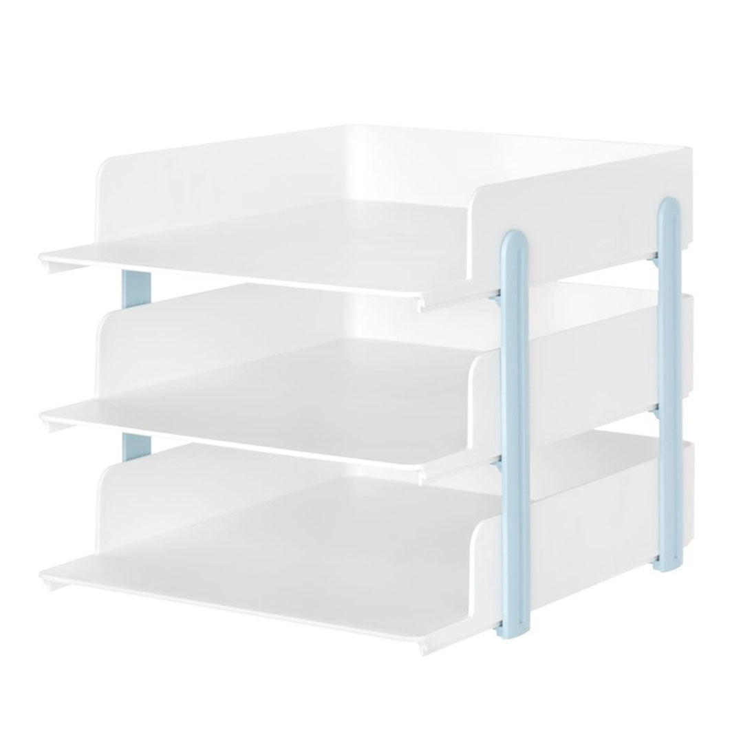 Litem | A4 size Paper Tray | 3 Shelf | Oragniser| Mint |Levo