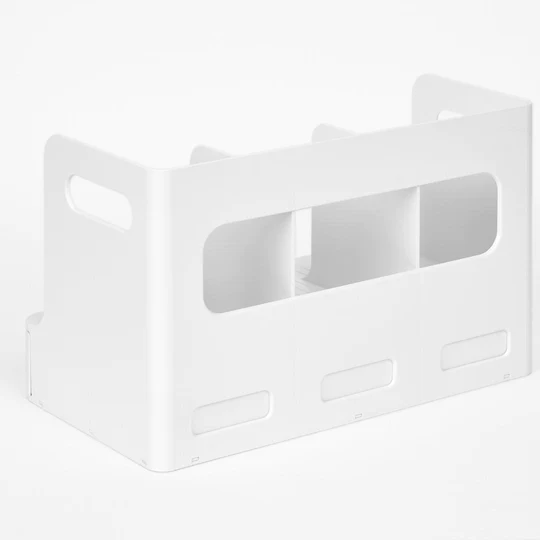 Sysmax | Olio Book Rack with 3 Compartments | 3  Drawers | Organiser| White