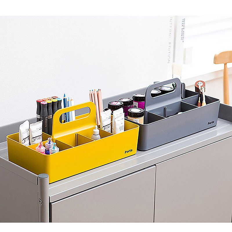 Litem | Portable | Stackable | Porta Organizer | Yellow |For Office Home & Kitchen