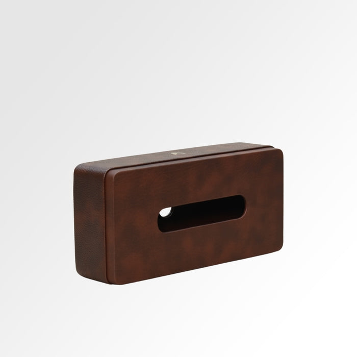 Unmet Desire Tissue Box Holder for Home and Office in Premium Faux Leather | Size: 9.5 x 4.5 x 2.5(H) Inches | Classic |Brown