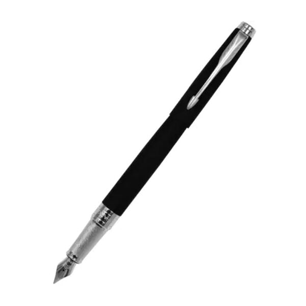 Parker Aster Matte Black CT Rollerball + Fountain Pen with Card Holder