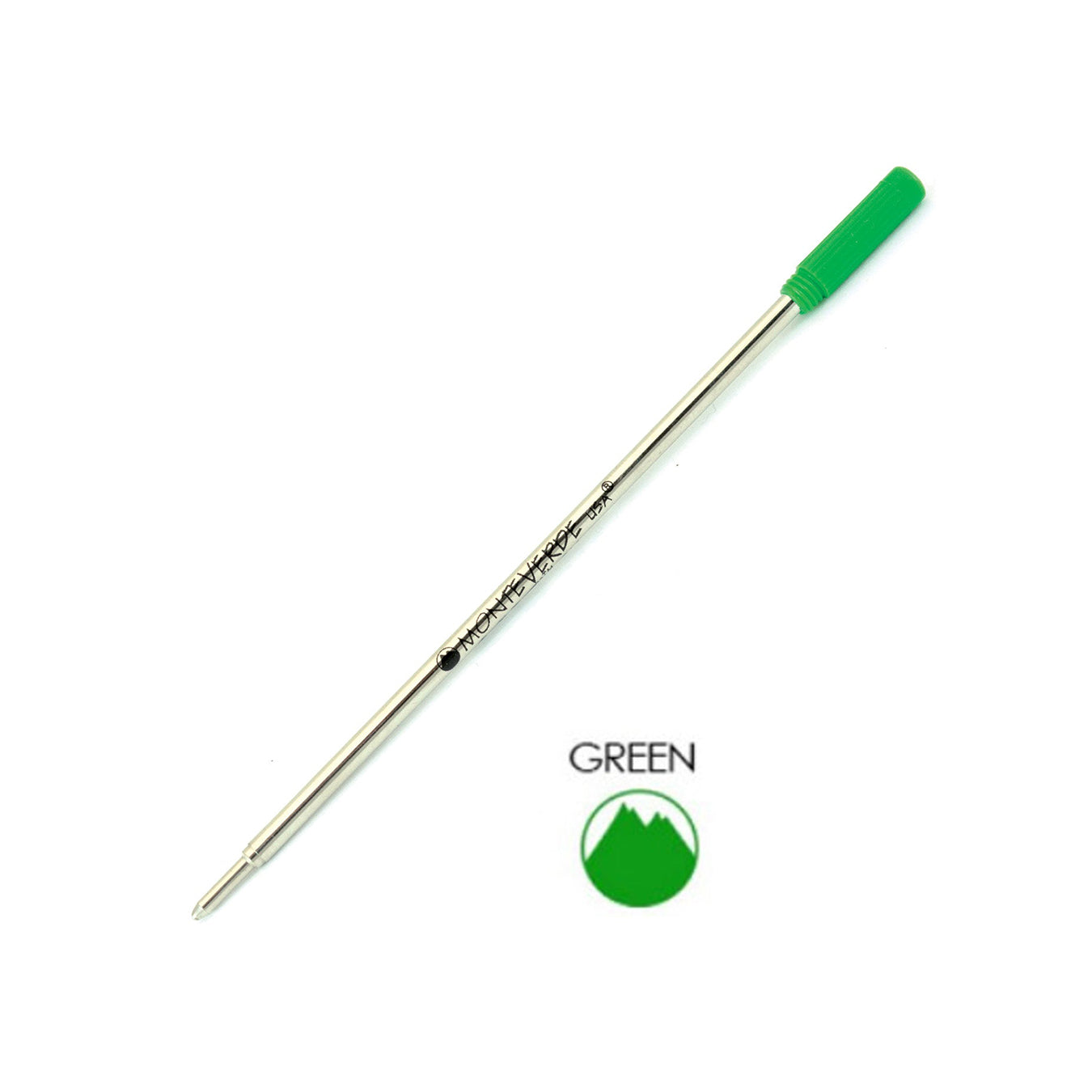 Monteverde Ball Pen Refill for Cross - Medium - Green - Pack of 2