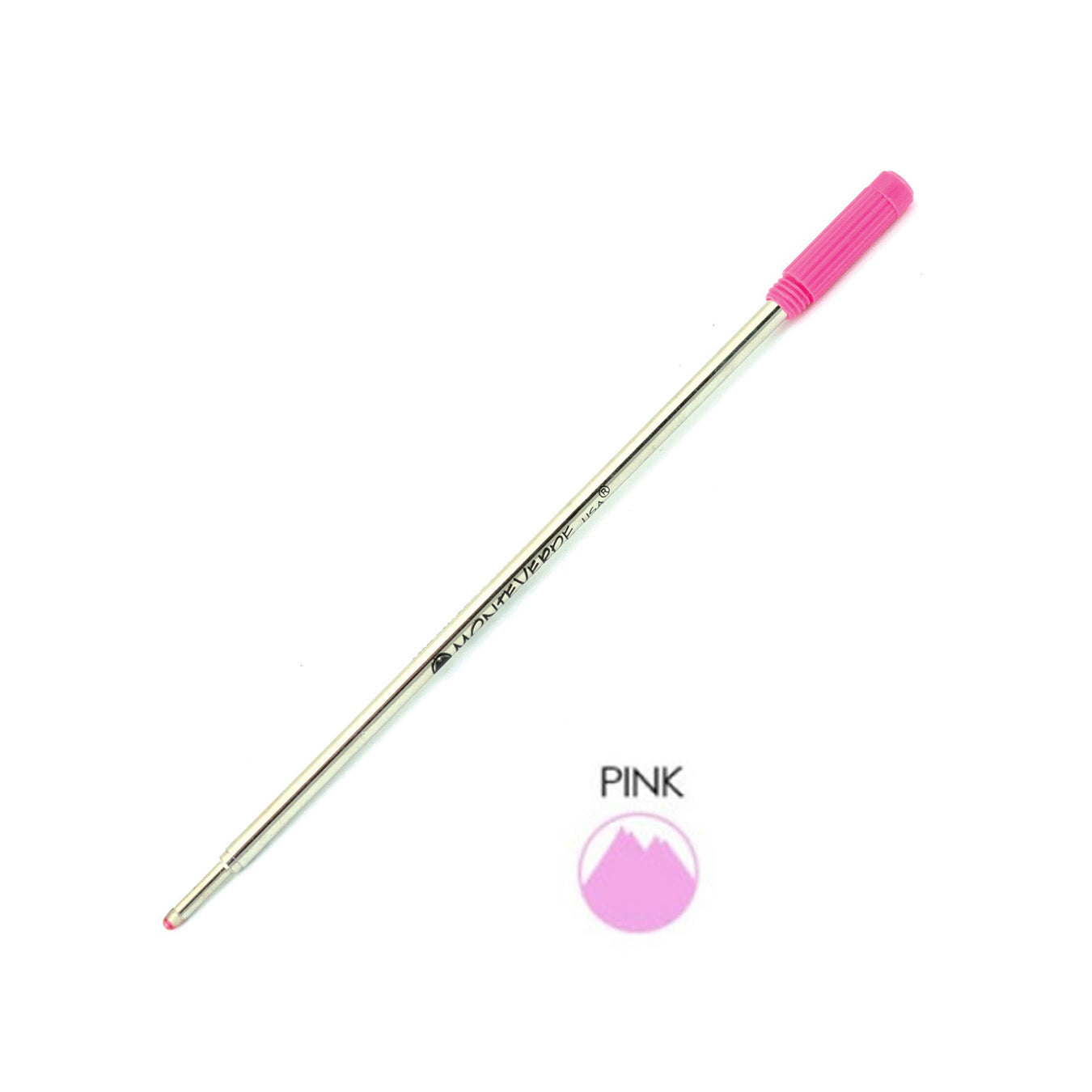 Monteverde Ball Pen Refill for Cross - Medium - Pink - Pack of 2