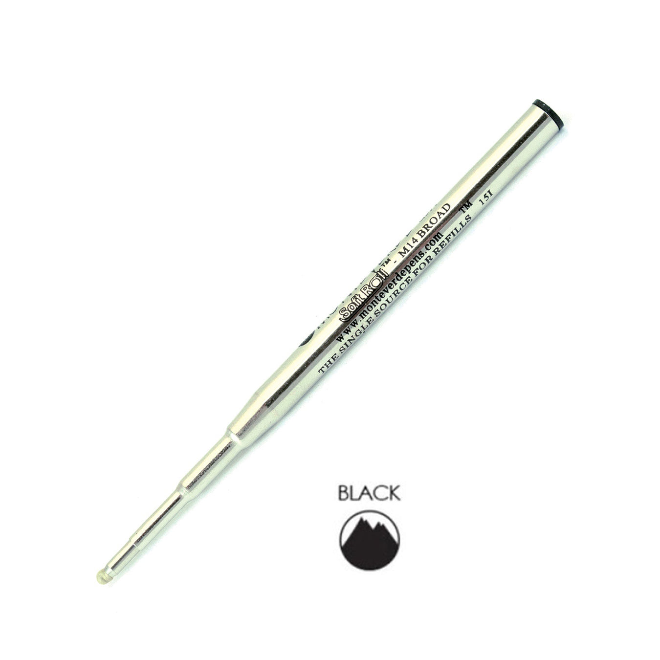 Monteverde Ball Pen Refill for Montblanc - Broad - Black - Pack of 2