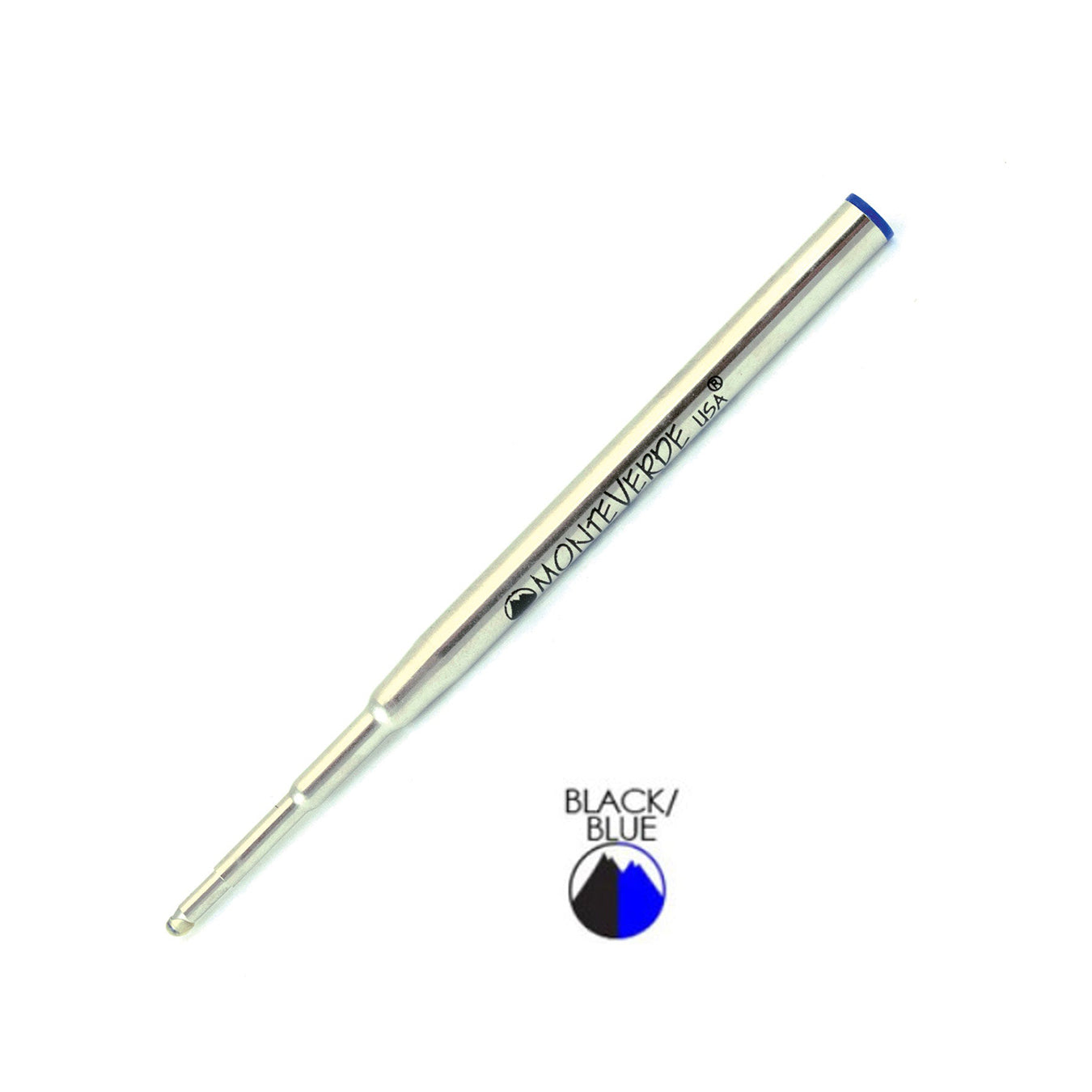 Monteverde Ball Pen Refill for Montblanc - Broad - Blue Black - Pack of 2
