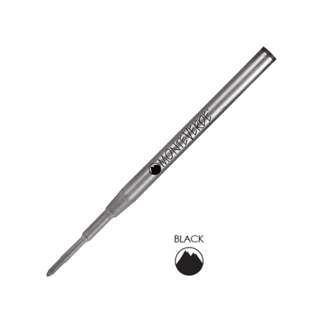 Monteverde Ball Pen Refill for Montblanc - Medium - Black - Pack of 2