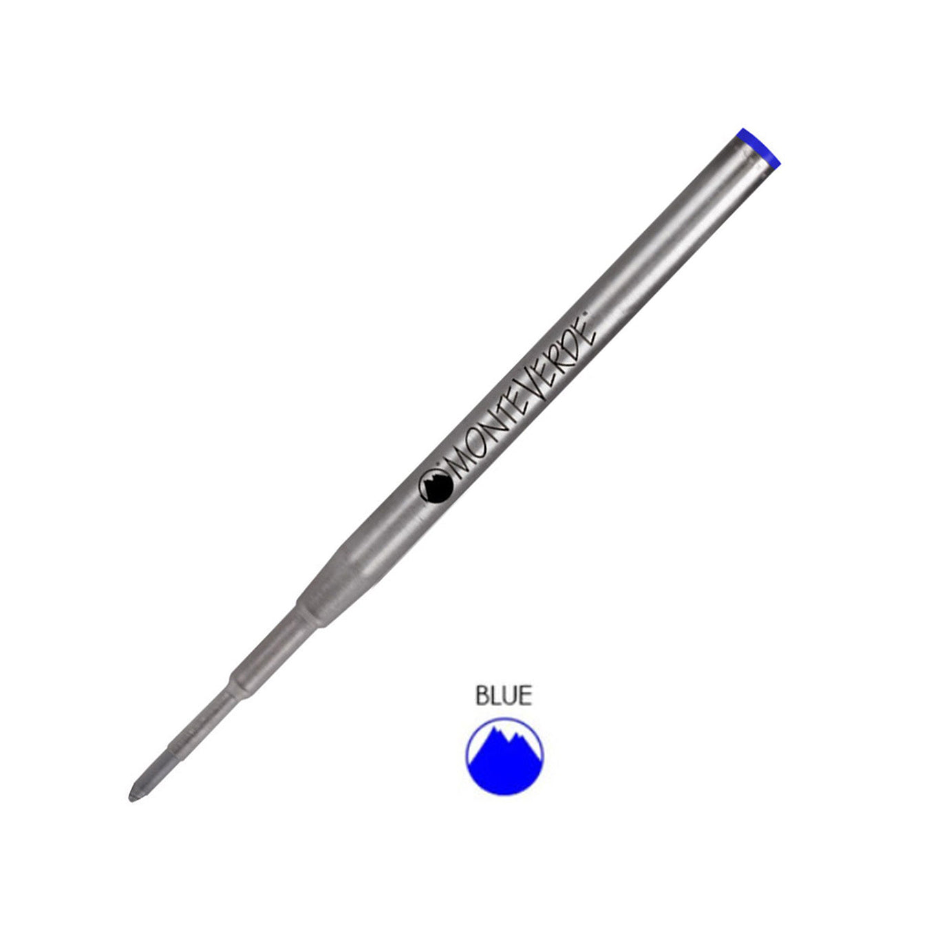 Monteverde Ball Pen Refill for Montblanc - Medium - Blue - Pack of 2