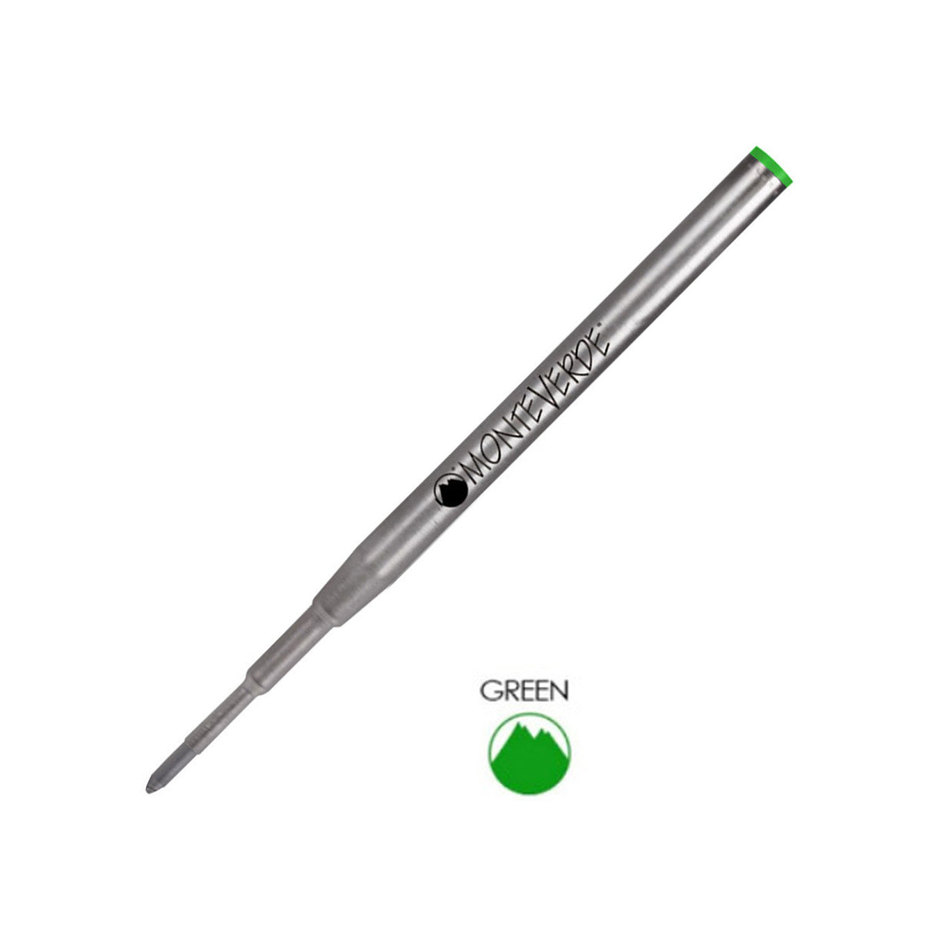 Monteverde Ball Pen Refill for Montblanc - Medium - Green - Pack of 2