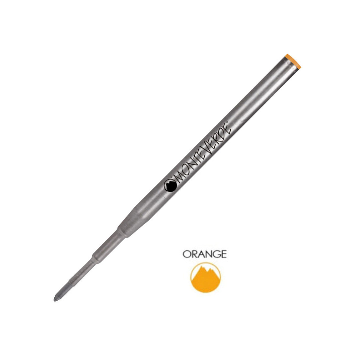 Monteverde Ball Pen Refill for Montblanc - Medium - Orange - Pack of 2