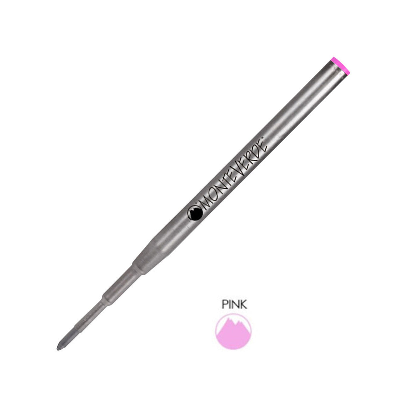 Monteverde Ball Pen Refill for Montblanc - Medium - Pink - Pack of 2