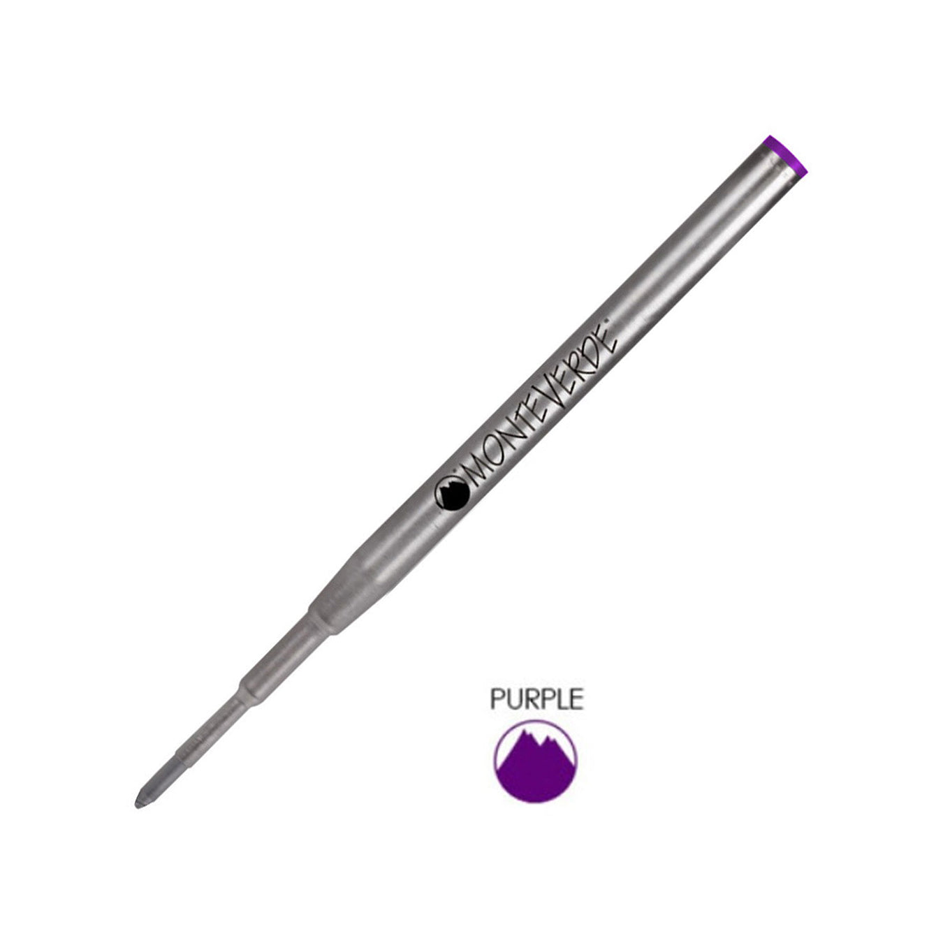 Monteverde Ball Pen Refill for Montblanc - Medium - Purple - Pack of 2